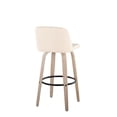 thumbnail image 6 of LumiSource White Toriano 30" Fixed Height Barstool - Set of 2, 6 of 8