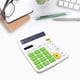 thumbnail image 5 of Calculadora de escritorio, calculadora de oficina con batería de 12 dígitos y pantalla LCD grande, botón grande y sensible, calculadora de escritorio (verde) (1 pieza), 5 of 5