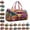 0201# G, variant on Quilted Hippie Travel Bag with Handheld Shoulder Strap - Large Capacity Bohemian Travel Fitness Bag, Suitable for Dance, Yoga, Exercise, Festivals, and Overnight Travel, Art Patch Craft Handbag