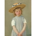 thumbnail image 2 of Cassatt, Mary 15x18 Black Ornate Wood Framed with Double Matting Museum Art Print Titled - Child in a Straw Hat, 2 of 4