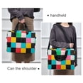 thumbnail image 6 of FORMRS 16" Laptop Bag Carrying Sleeve Case with Handle Travel Shoulder Briefcase, Blue Checkered Pattern, 6 of 8