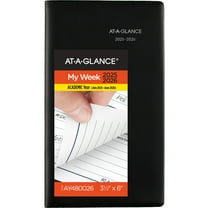 AT-A-GLANCE DayMinder Academic Weekly Planner 2025-2026, 12-Month, 3.5" x 6", Pocket Size, Black Cover