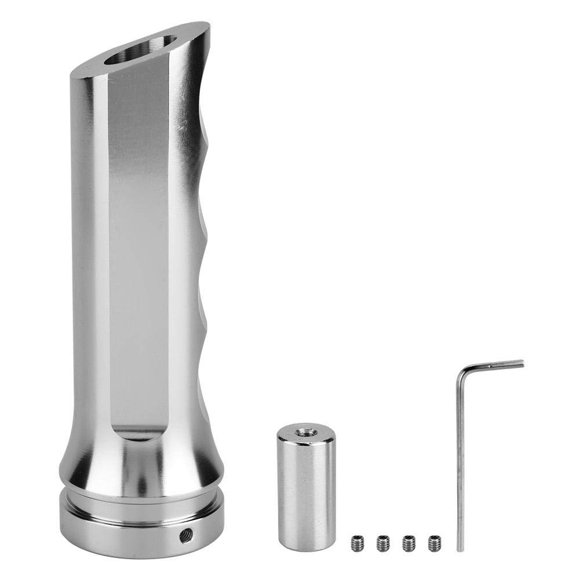 Car Handbrake Cover, E Brake Handle Cover, Handbrake Cover Universal Car Hand Brake Cover Aluminum Car Handle Protector for Car Handbrake Sleeve Replacement Handbrake Grip (Silver)