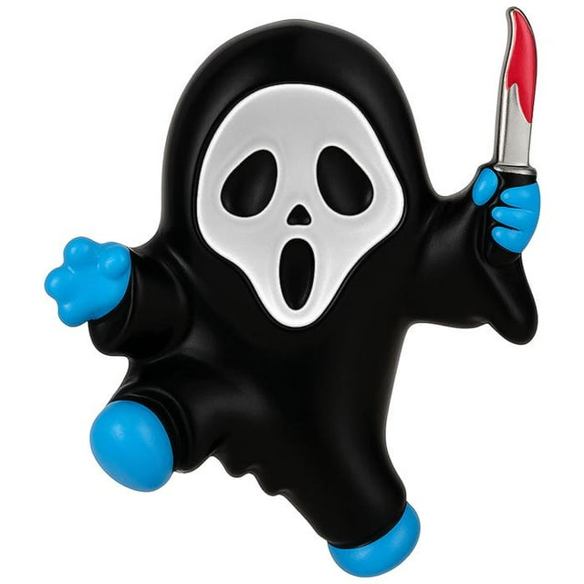 Charm máscara terror colección CharmGhostface 1Pza Plata S925 Chapa Charm Separador Ghostface Plateado/Negro/Azul/Rojo