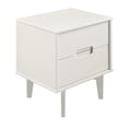 thumbnail image 3 of 2-Drawer Groove Handle Wood Nightstand - White, 3 of 6