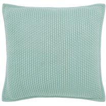 Peppermint Home 100-percent Cotton Popcorn Weave Decorative Throw Pillow Cover, 22"x 22", Caribbean Green