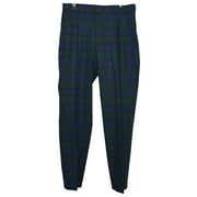 New New Brooks Brothers Men Clark Plaid Regular Fit Blue Green 40x30 Trousers 5605-3