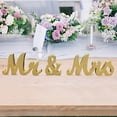 thumbnail image 4 of BalsaCircle Gold Mr & Mrs Glittered Wooden Freestanding Wedding Table Display Signs Set Party Events Decorations, 4 of 5