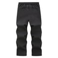 thumbnail image 2 of Boys Girls Winter Snow Ski Pants, Fleece Lined Waterproof Softshell Outdoor Hiking Snowboard Pants with Zipper Pockets Black 3XL, 2 of 8