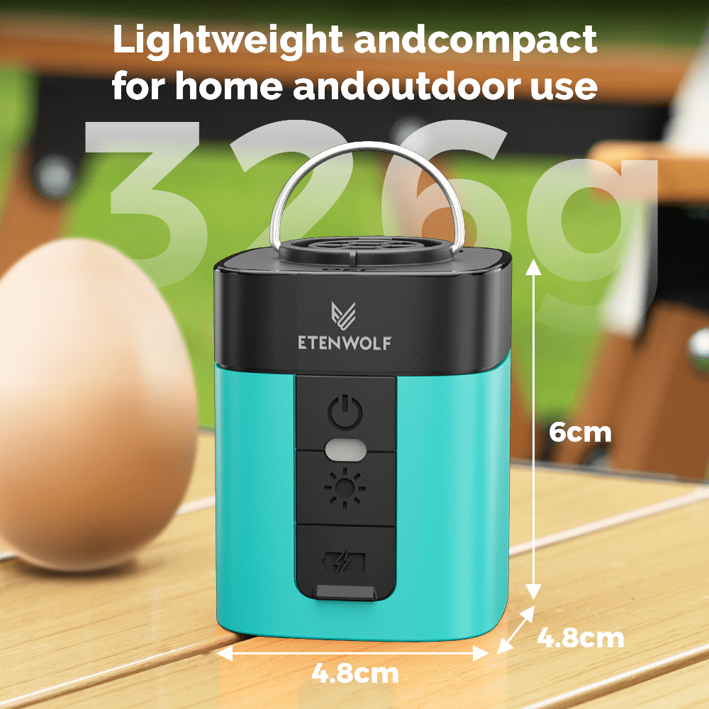 ETENWOLF Mini Electric Air Pump for Inflatables,with 2600 mAh Battery & Camping Light,Ultra-Fast USB Rechargeable Inflate Deflate Pump for Mattress