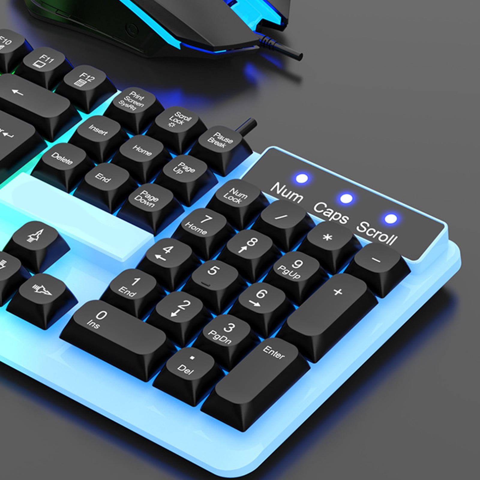 Mechanical Gaming Keyboard with LED Backlit Keyboard 104 Keys Corded Computer Keyboards for Laptop Gaming Work
