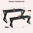 thumbnail image 6 of M optimized 44.8" Kitchen Table with Benches, Dining Table Set for 4, Saving Space Dining Room Table Set for Kitchen, Dining Room, Apartment, 6 of 6