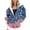 Blue 0924 hoodies for women, variant on Women's Full Zip up Graphic Hoodies Trendy America Flag Printed Loose Hooded Sweatshirts Causal Long Sleeve Jacket with Pocket Blue XS