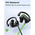 thumbnail image 5 of Stiive Bluetooth Headphones, 5.3 Wireless Sports Earbuds IPX7 Waterproof with Mic, Stereo Sweatproof in-Ear Earphones, Noise Cancelling Headsets for Gym Running Workout, 16 Hours Playtime - GreenBlack, 5 of 5