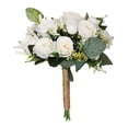 thumbnail image 6 of perfeclan Wedding Bouquet Artificial Flowers Creative Bridal Bouquet Bride Holding Bouquet for Decor Weddings Centerpieces White, 6 of 9