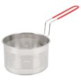 thumbnail image 1 of Deep Frying Basket, Handle Design Deep Frying Basket Stainless Steel Material Drain Frying Basket Wire Mesh Fry Basket Practical Kitchen Tool for Parties Barbecues, 1 of 8