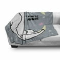 thumbnail image 2 of Childish Soft Flannel Fleece Throw Blanket, Meow Crescent Moon Shaped Sleeping Kitten Dreaming Stars Themed, Cozy Plush for Indoor and Outdoor Use, 50" x 70", Blue Grey Cream and White, by Ambesonne, 2 of 5
