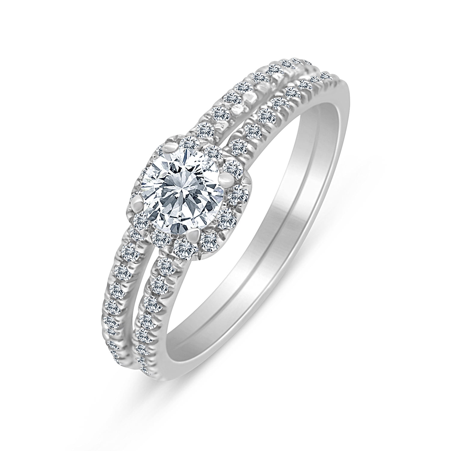 5/8 Carat TW Diamond Bridal set in 10k White Gold (G-H Color