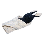 Manhattan Toy Embroidered Plush Bunny Baby Rattle + Soft Cotton Burp Cloth, 16 x 16 Inches