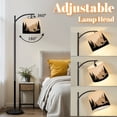 thumbnail image 3 of Arc Floor Lamp with Adjustable Lampshade Deer Forest Rustic Farmhouse Cabin Lodge Hunting Standing Lamp 3 Color Temperatures Dimmable Tall Pole Lamp with Foot Switch for Bedroom, 3 of 8