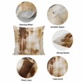 thumbnail image 6 of Throw Pillow Covers, Abstract Minimalist 26x26 Pillow Covers for Couch/Sofa/Bed, Modern Bohemia Aesthetic Ombre Brown Decorative Square Linen Cushion Pillowcase for Home Decor, 6 of 9