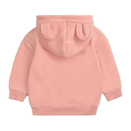 

Honeeladyy Winter Spring Kids Hoodies Bear Ears Baby Boys Girls Hoody Children Pullover Outerwear Pink Sales Online