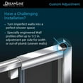 thumbnail image 2 of Dreamline SHDR22547200-01 Flex 50-54" W x 72" H Semi-Frameless Pivot Shower Door in Chrome, 2 of 11