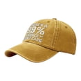 thumbnail image 2 of HonestMatter Embroidered I Don’t Care Cap, Funny Sarcastic Dad Hat for Men Women, Adjustable Baseball Cap with 99% Chance Statement, Cotton, Gold, 2 of 7