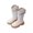 White, variant on Girls Mid-Calf Boots Back Zip Combat Boot Kids Girl Comfortable School Shoes Cowboy Cowgirl Boots Winter Warm Fleece Lined Booties Little Kid Round Toe Western Boot Casual Lug Sole Mid Calf Shoes