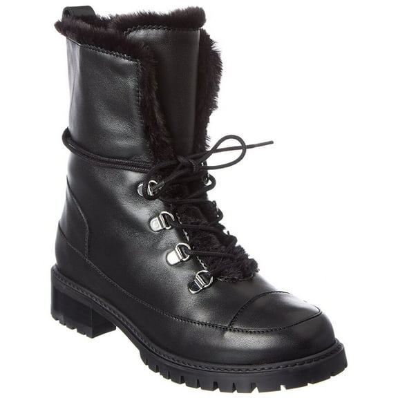 Stuart Weitzman Leather Bootie, 5.5, Black