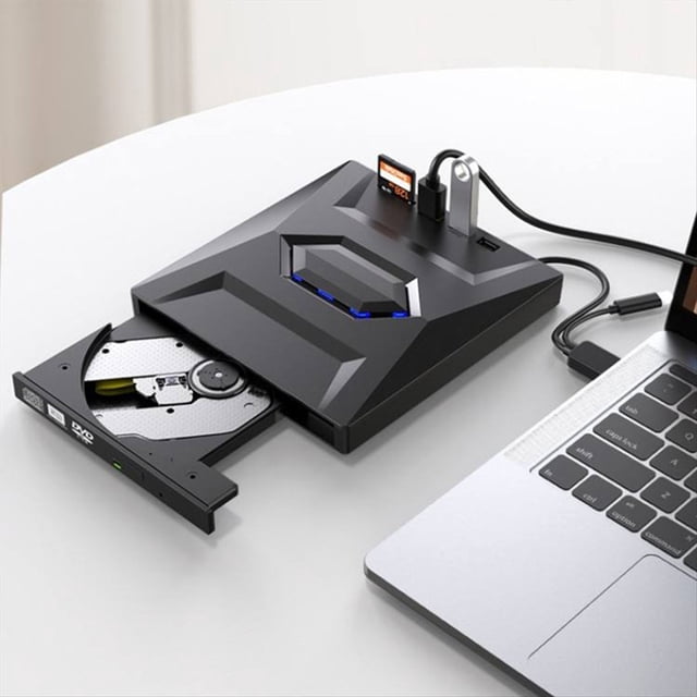 USB3.0 TYPE Multifunction External Mobile Drive CD DVD Burner, SD Card, U Disk Player Read Speed CD Rom 24X CD-RW