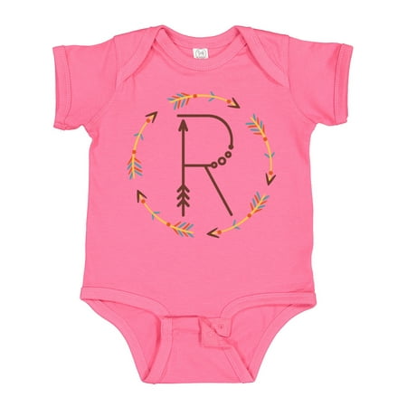 

Inktastic R Monogram Letter Tribal Wreath Gift Baby Boy or Baby Girl Bodysuit