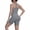 Grey, variant on Rove Studio Women's 2-Piece Yoga Outfit, Racerback Tank Top & High Waist Biker Shorts, Breathable Workout Set for Gym Running Beige L