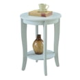 thumbnail image 2 of HomeStock Asian Fusion Round End Table - 17.75"L x 17.75"W x 24"H - Elegant Solid Pine Wood Table with Bottom Shelf for Additional Storage, 2 of 4