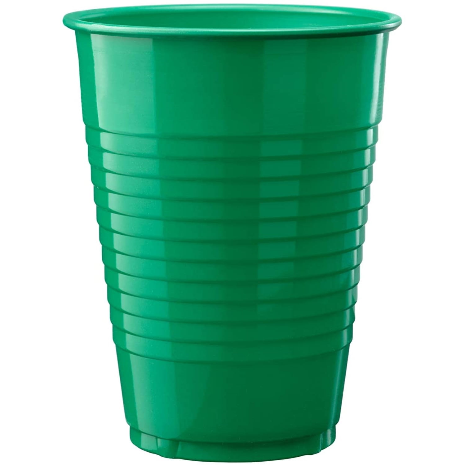 Emerald Green Plastic Cups, Bulk Party Pack, Heavy Duty Disposable