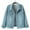 hh#-Sky Blue, variant on QHRMKOG Beige Denim Jacket for Women Fall Lightweight Crop 3/4 Sleeve Jeans Jacket Button Down Basic Lapel Shackets Cute Trendy Blazer Fashion Casual Clothing with Pocket 3XL