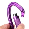 thumbnail image 4 of 23KN Auto Locking Gate Carabiner Heavy Duty D Shape Buckle Pack D-ring Carabiner Climbing Rappelling Hammock Locking Clip, 4 of 7