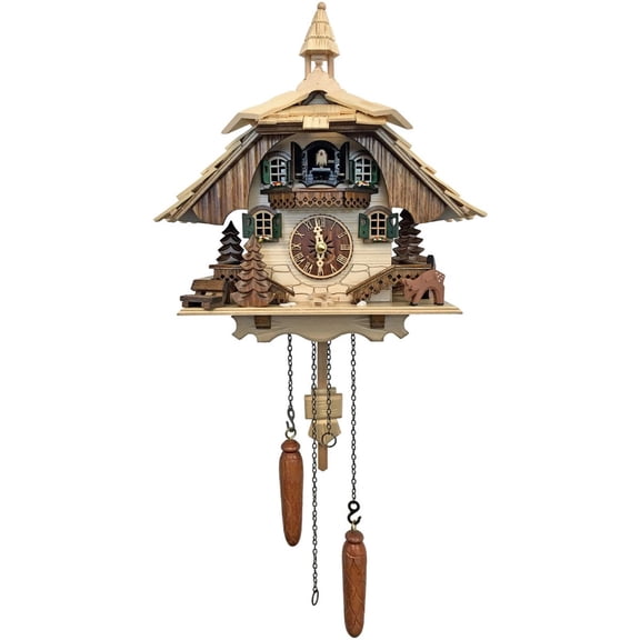 Alexander Taron 9.5" Engstler Battery-Operated Full Size Cuckoo Wall Clock