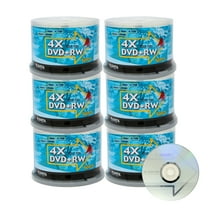 300 Pack Ridata DVD RW 4X 4.7GB Silver Logo Rewritable DVD Plus RW Re-writable Blank Recordable Media Disc