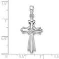 thumbnail image 3 of Finest Gold Sterling Silver with X-Center Budded Cross Pendant, 3 of 3