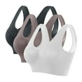 thumbnail image 1 of Xfvqtps 3PC Sports Bras for Women Standard Strap Elastic Soft Comfortable Breathable Yoga Bra Multicolor-11, 1 of 5