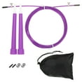 thumbnail image 1 of Unique Bargains Speed Jump Rope Adjustable Speed Skipping Rope with Storage Bag and Spare Parts Purple, 1 of 6