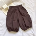 thumbnail image 5 of SROBPTY Boys Summer Pants Solid Linen Cropped Sweatpants Side Pocket for Daily Use 6M-12Y, 5 of 5
