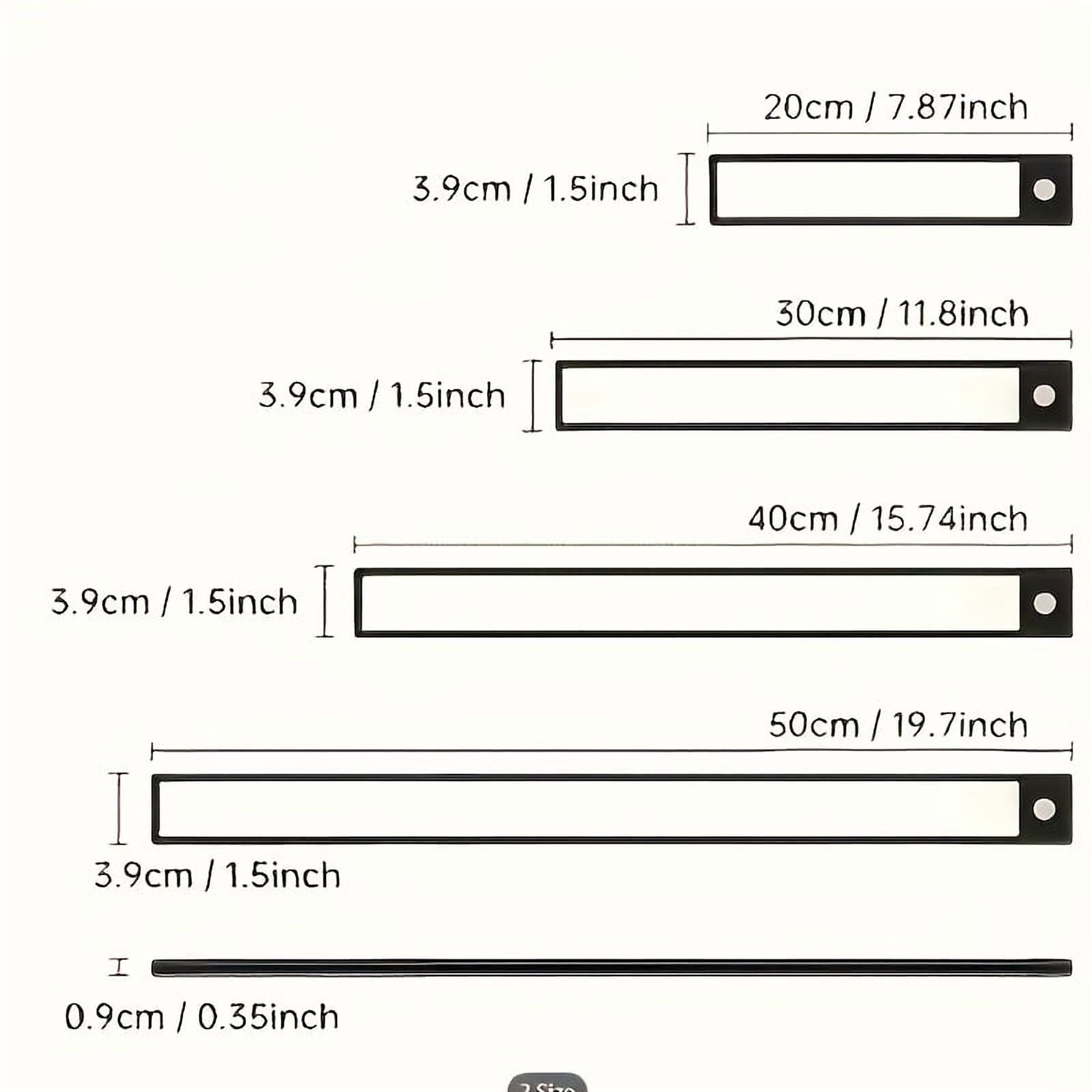 2pcs Under Cabinet Lighting, 16inch Motion Sensor 74 LED USB Rechargeable Wardrobe Lighting, 2200 mAh 3 Color Adjustable Magnetic Kitchen Light, for Counter, Wardrobe, Birthday Gift