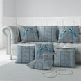 thumbnail image 6 of Enchanted Peacock Indoor/Outdoor Fabric Pillow in Blue 26x26, 6 of 7