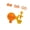 Oranges through, variant on Giaone Fun Leaking Feeder For Pet Cats Rotating Food Dispenser With Adjustable Size Clamp Promoting Natural Behavior