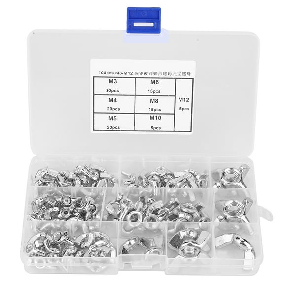 Fastener,100PCS Wing Nuts Butterfly Butterfly Nut Wing Nuts Remarkable Clarity