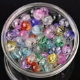 thumbnail image 4 of U8MO 50pcs Round 10mm Crackle Glass Crystal Loose Beads lot for Jewelry Making-Deep Blue, 4 of 5