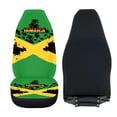 thumbnail image 4 of ZIATUBLE Jamaican Flag Car Front Seat Covers Palm Tree High Bucket Seat Protector Pack of 2 Polyester Driver Seat Covers for Women Fit for Car Truck SUV Auto Interior Accessories, 4 of 7