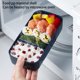 thumbnail image 2 of Bearachild Fiambrera Aislamiento de alimentos Contenedor de mantenimiento fresco Bento Doble capa ABS Cajas de horno microondas para pícnic al aire libre Mostrada Negro Bearachild HA067992-03, 2 of 6